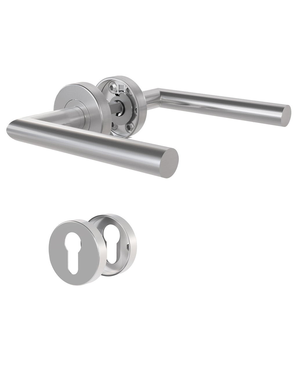 DIYGEEK Drückergarnitur Zimmertür Silber, PZ