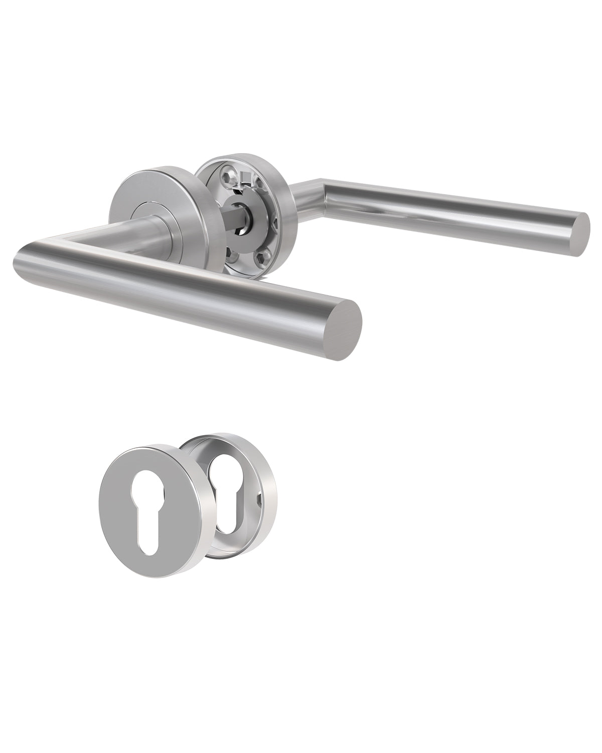 DIYGEEK Drückergarnitur Zimmertür Silber, PZ