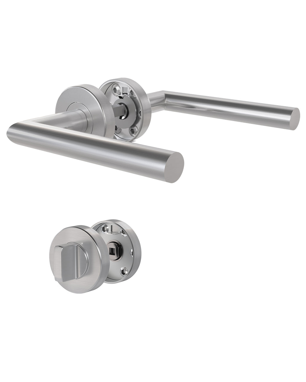 DIYGEEK Drückergarnitur Silber, WC