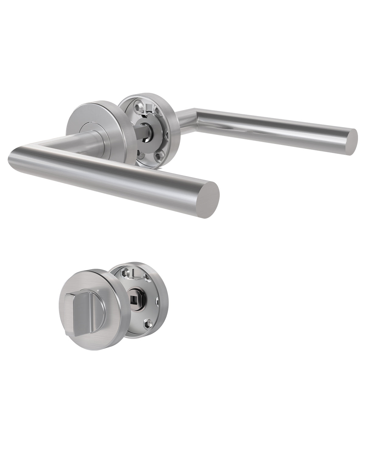 DIYGEEK Drückergarnitur Silber, WC