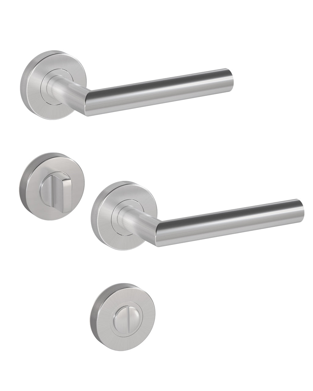 DIYGEEK Drückergarnitur Silber, WC