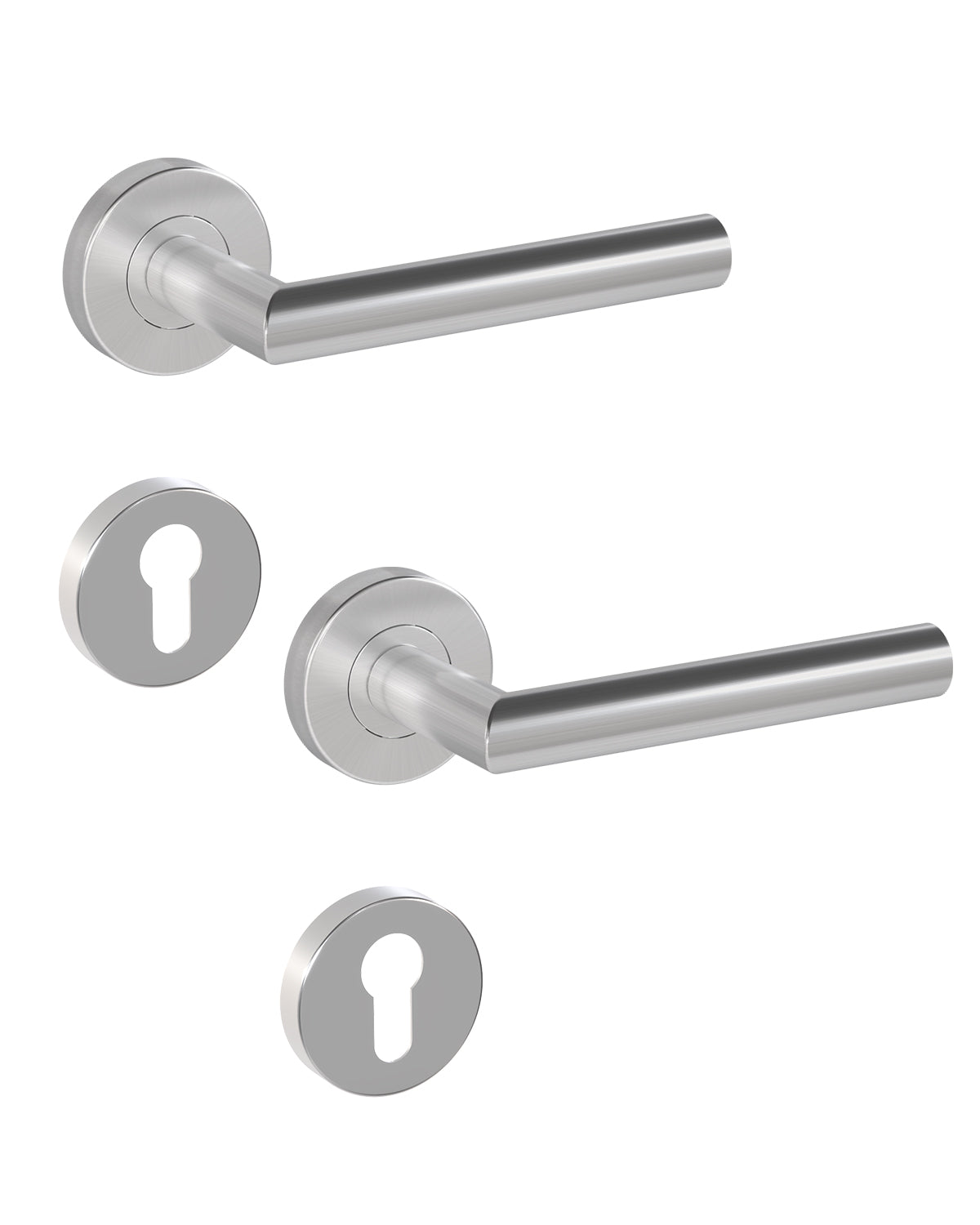 DIYGEEK Drückergarnitur Zimmertür Silber, PZ