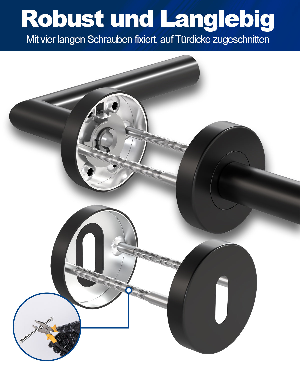 DIYGEEK Türgriffe Innentüren Schwarz,BB