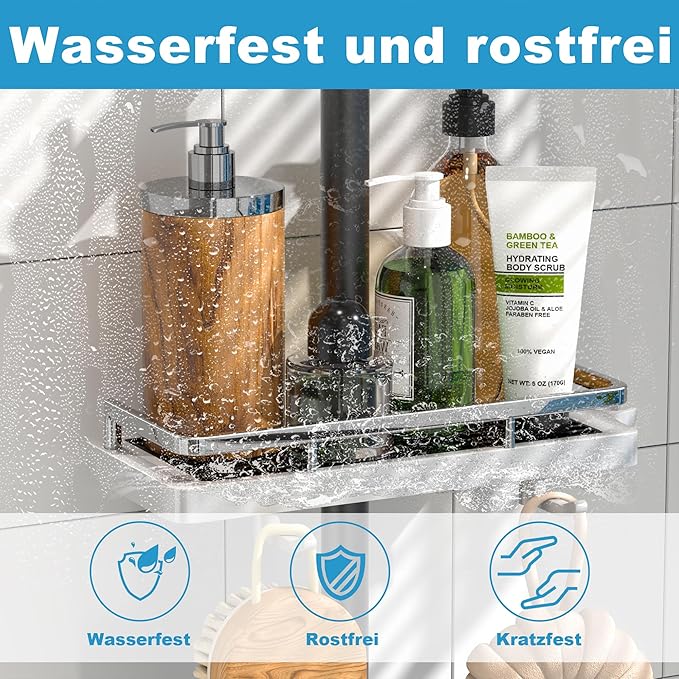 DIYGEEK Duschregal ohne Bohren Weiß