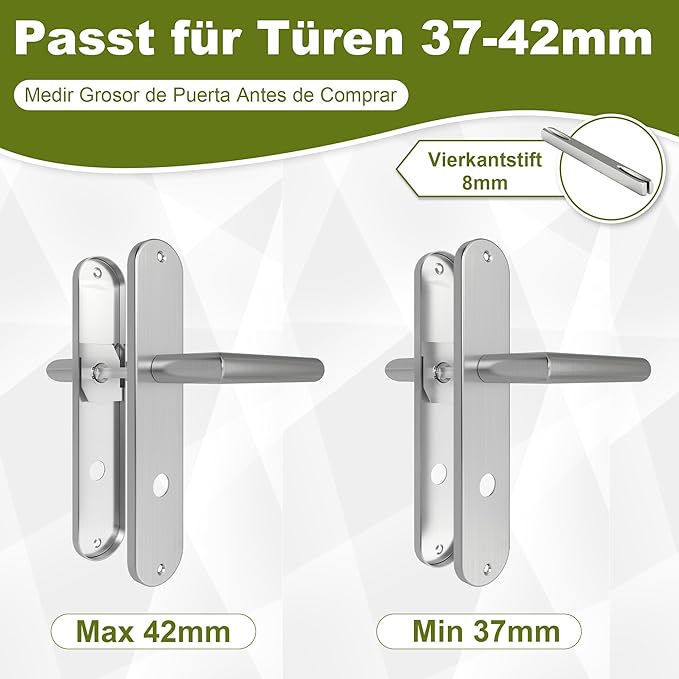 DIYGEEK Türgriffe Innentüren ‎Silber,WC