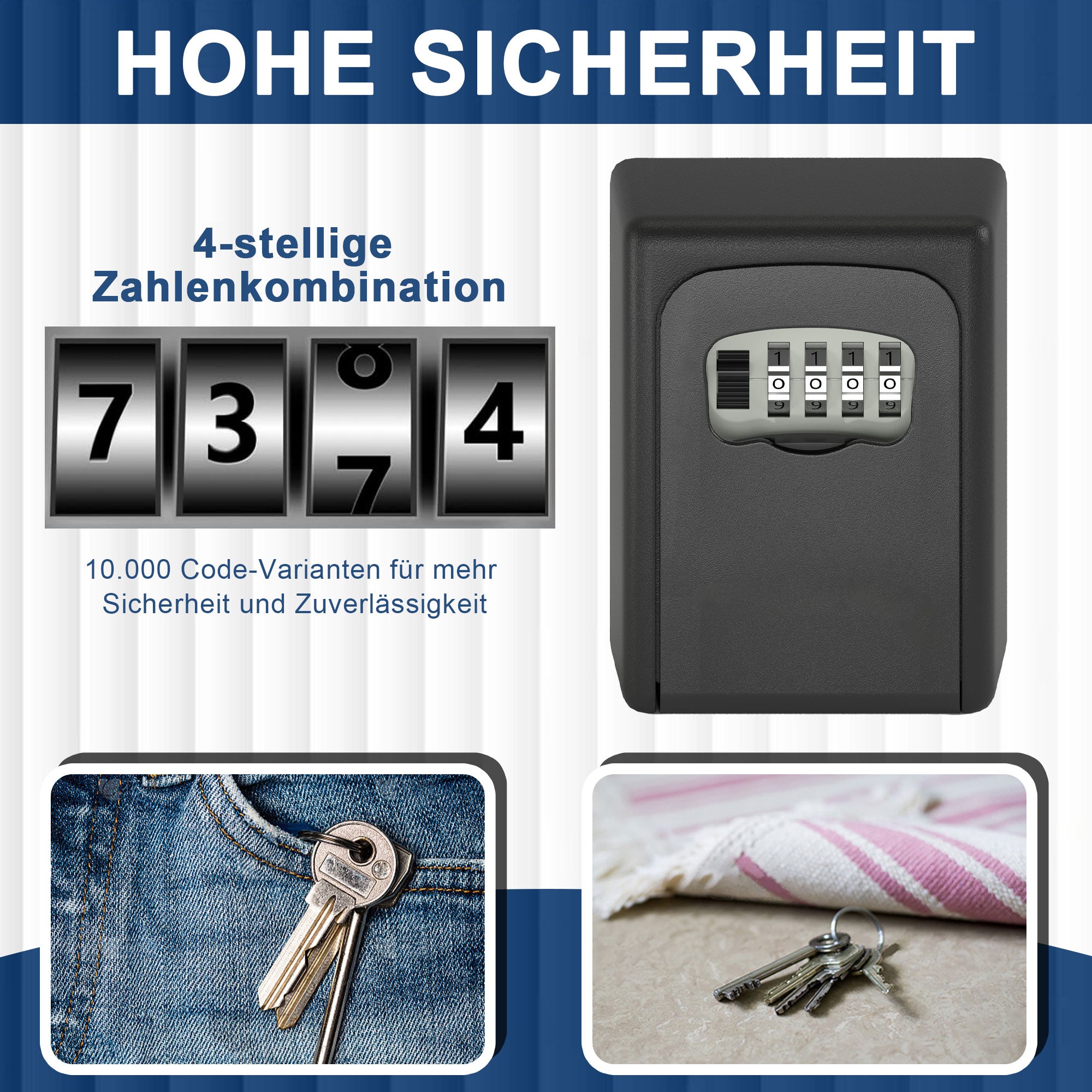 DIYGEEK Schlüsseltresor mit Zahlencode