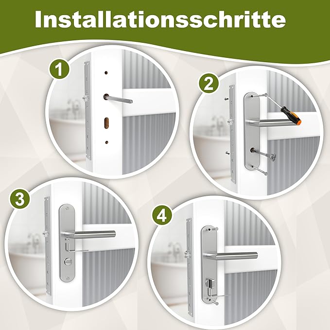 DIYGEEK Türgriffe Innentüren ‎Silber,WC