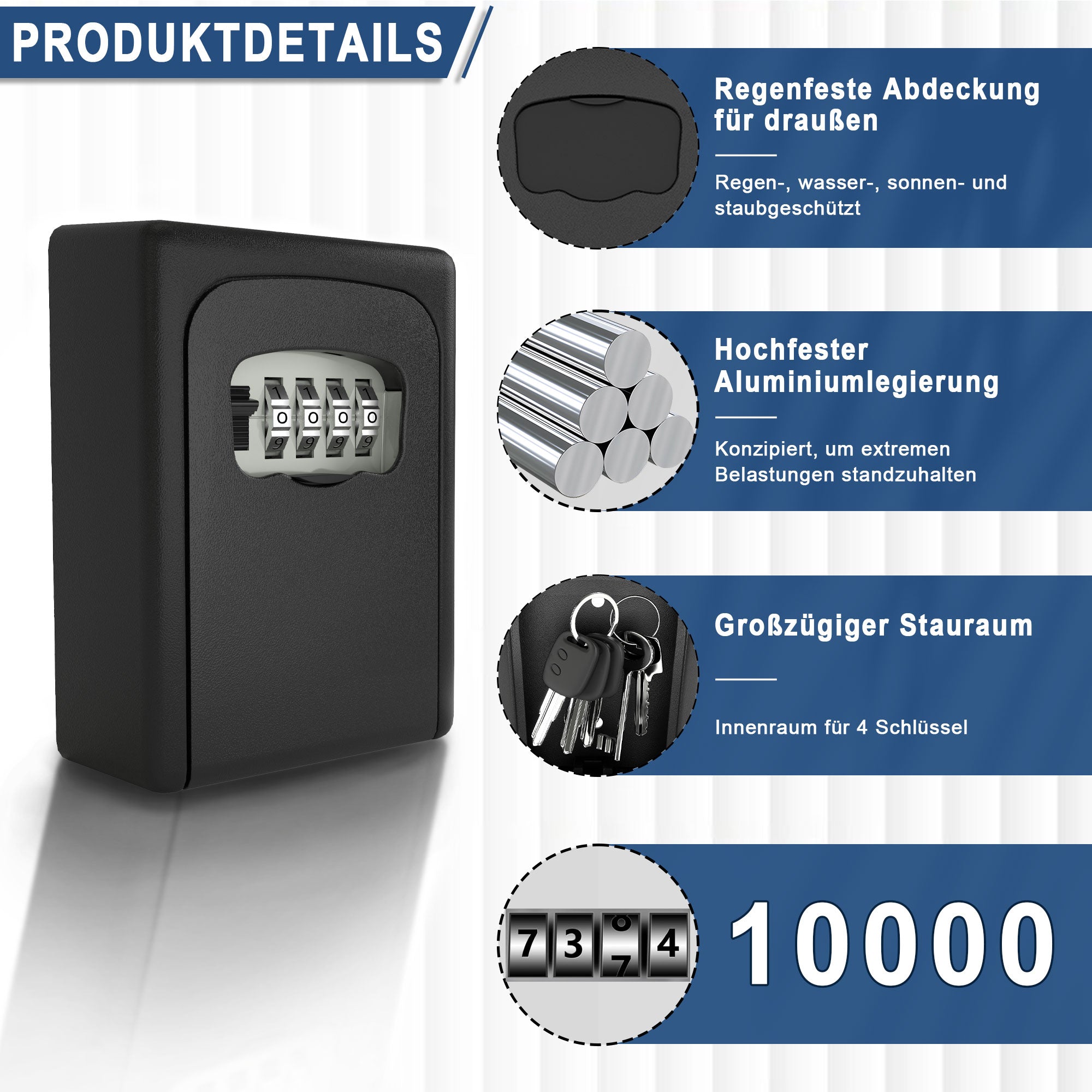 DIYGEEK Schlüsseltresor mit Zahlencode