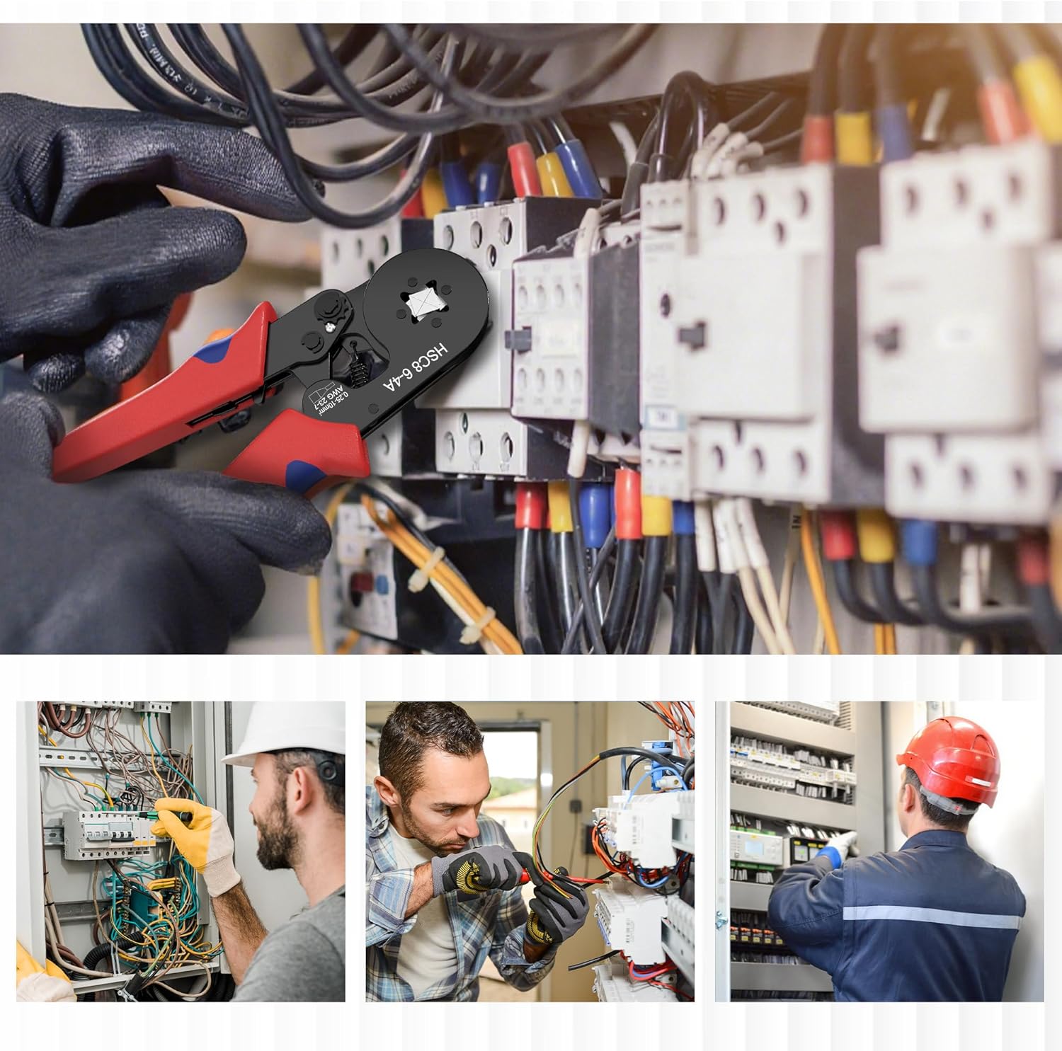 DIYGEEK Aderendhülsenzange für AWG23-7/0 Rot und Blau