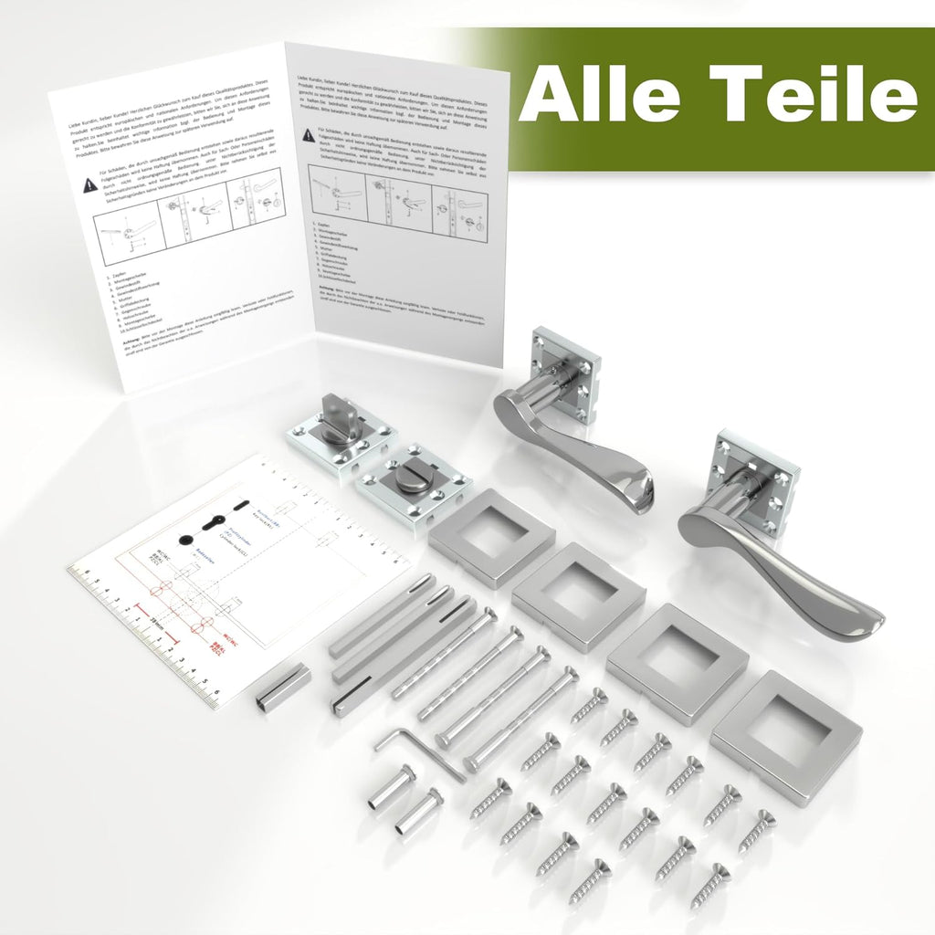 DIYGEEL Moderner Türbeschlag Silber,WC