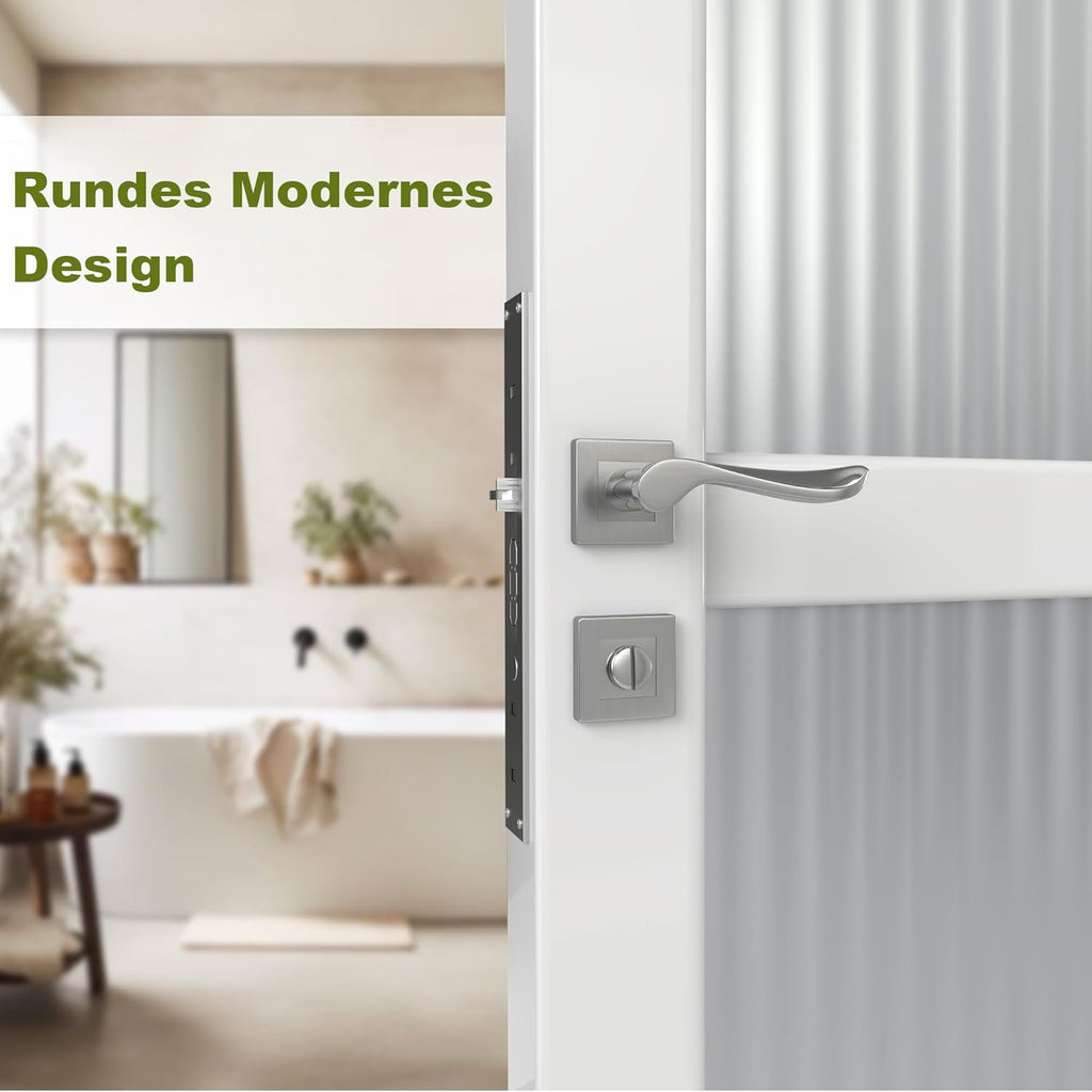 DIYGEEL Moderner Türbeschlag Silber,WC