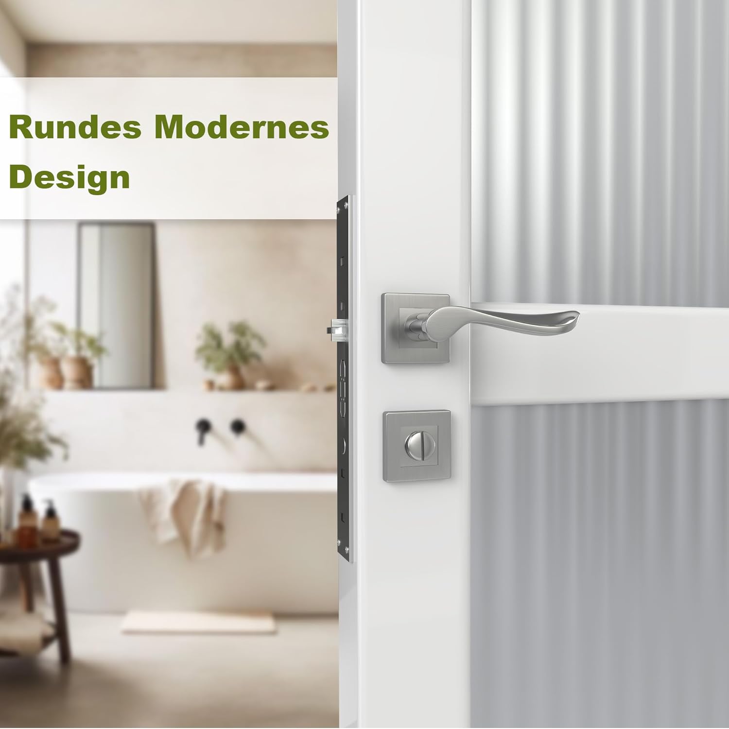 DIYGEEL Moderner Türbeschlag Silber,WC